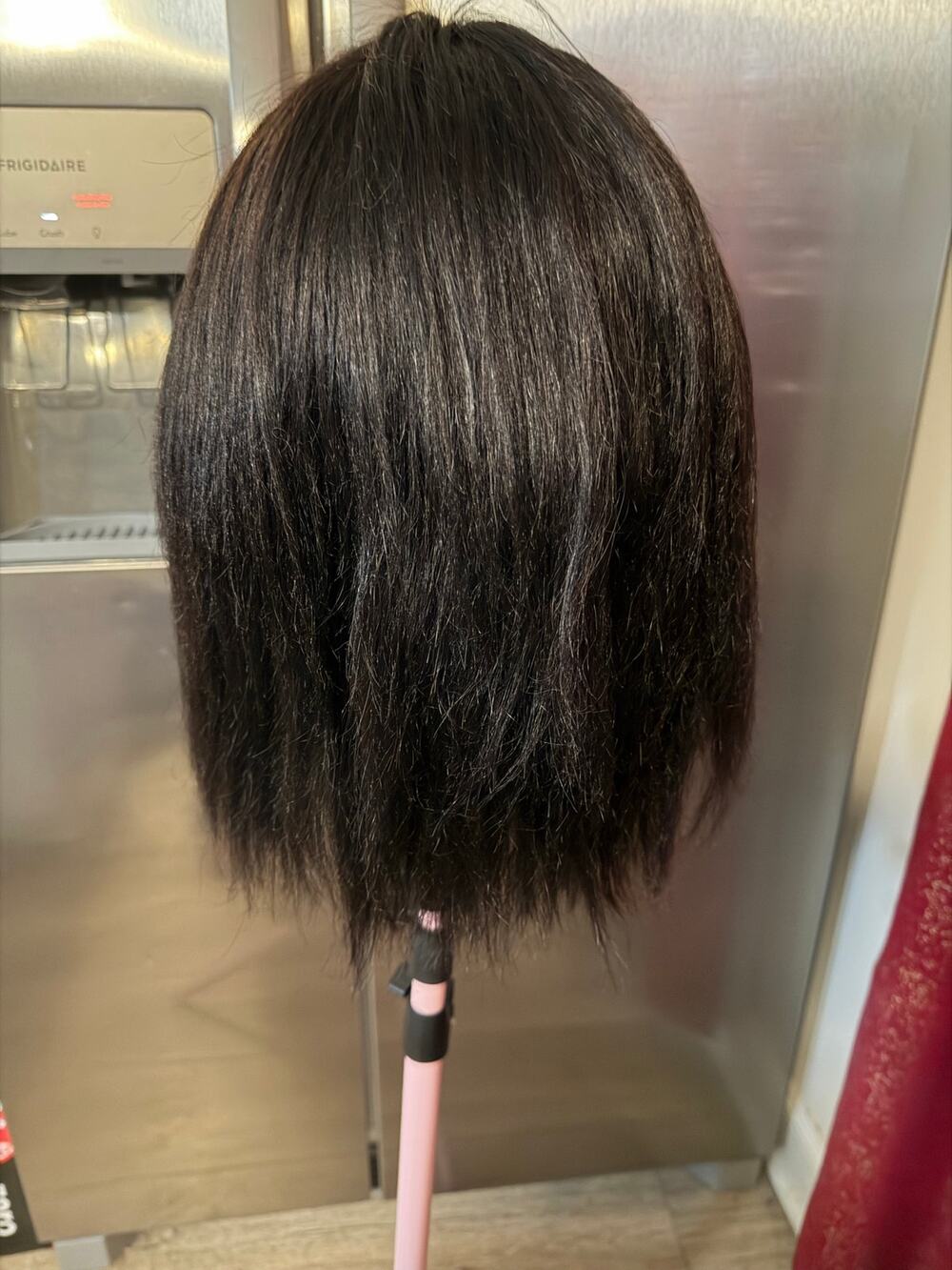 12” human hair wig - black